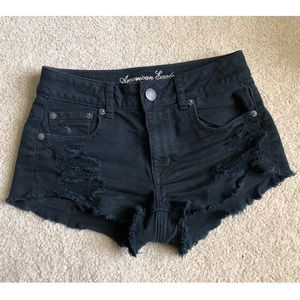 American Eagle Distressed Denim Stretch Shorts